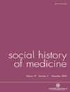 SOCIAL HISTORY OF MEDICINE雜志封面
